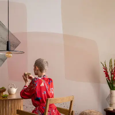 Wand-Fototapete mit zarten Figuren