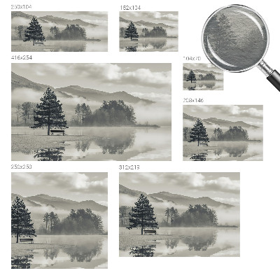 Bildtapete mit romantischer Landschaftsillustration