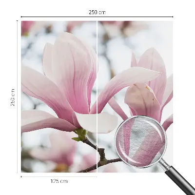 Dekorative Wand-Fototapete mit Motiv von Magnolienblüten