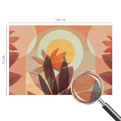 Vlies-Fototapete fürs Wohnzimmer mit floraler abstrakter Musterung