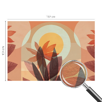 Vlies-Fototapete fürs Wohnzimmer mit floraler abstrakter Musterung