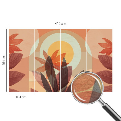 Vlies-Fototapete fürs Wohnzimmer Florale Abstraktion