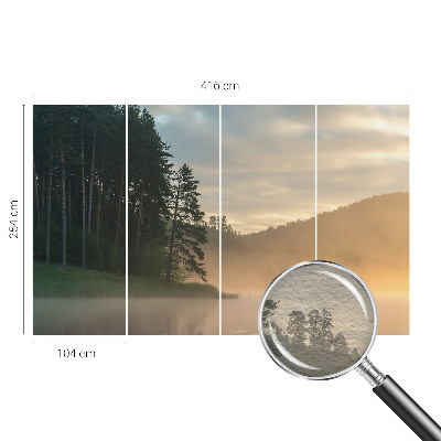Vlies-Fototapete fürs Schlafzimmer mit dem Motiv „nebliger Morgen“