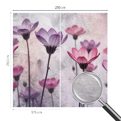 Vliestapete fürs Schlafzimmer mit pastellfarbenem Blumenmotiv