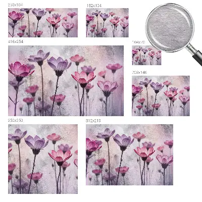 Vliestapete fürs Schlafzimmer mit pastellfarbenem Blumenmotiv