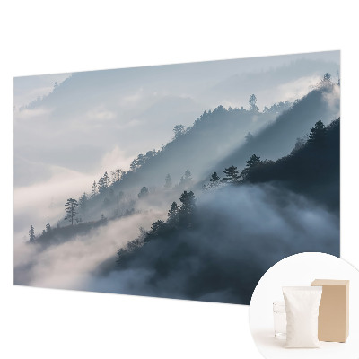 Bedruckte Vlies-Fototapete mit nebliger Landschaft als Motiv