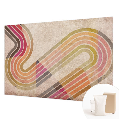 Moderne Vlies-Fototapete mit geometrischem Linienmotiv