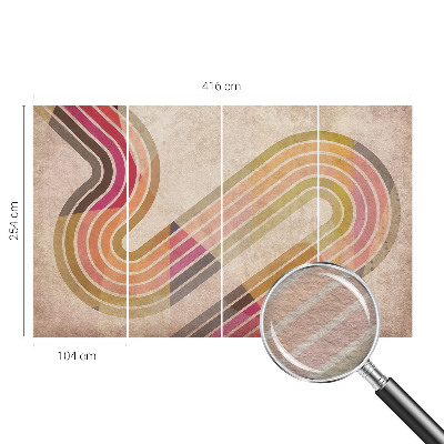 Moderne Vlies-Fototapete mit geometrischem Linienmotiv