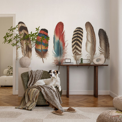 Motivtapete Bunte Federn