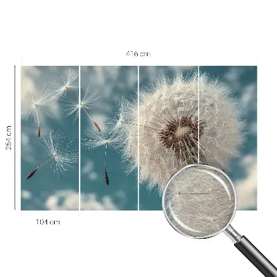 Dekorative Wand-Fototapete mit einem dezenten, luftigen Motiv