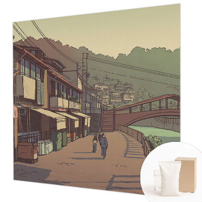 Fototapete fürs Wohnzimmer Pastellfarbene Landschaft