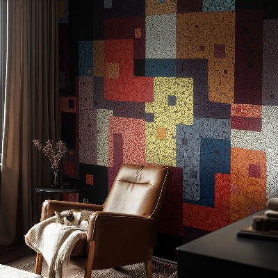 Fototapete fürs Schlafzimmer Bunte Formen