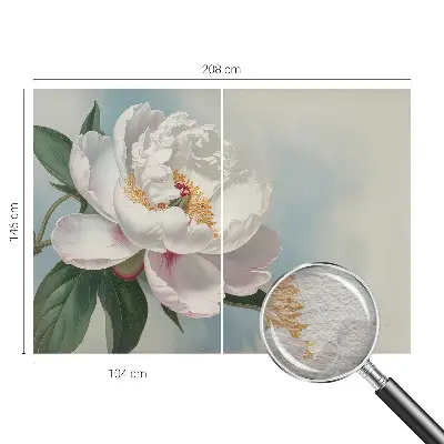 Vlies-Fototapete fürs Wohnzimmer mit Motiv einer Pfingstrose