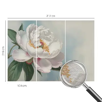Vlies-Fototapete fürs Wohnzimmer mit Motiv einer Pfingstrose