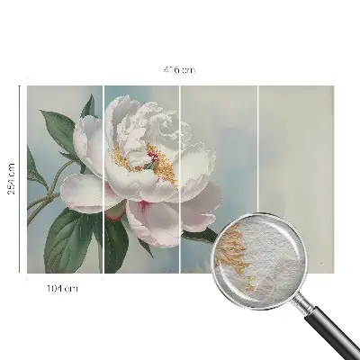 Vlies-Fototapete fürs Wohnzimmer mit Motiv einer Pfingstrose