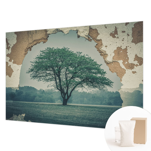 Bedruckte Vlies-Fototapete mit Motiv eines einsamen Baumes