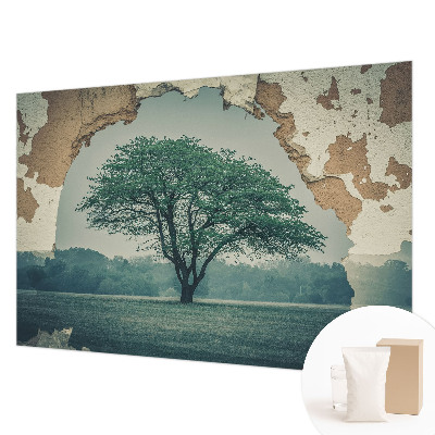 Bedruckte Vlies-Fototapete mit Motiv eines einsamen Baumes