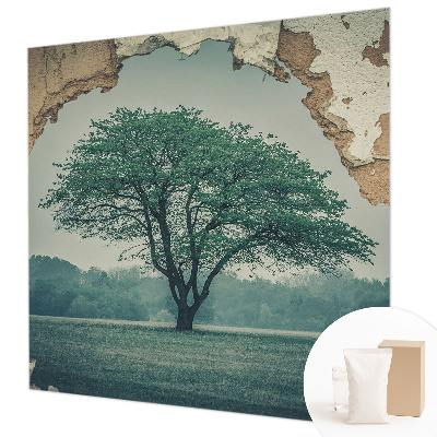 Bedruckte Vlies-Fototapete mit Motiv eines einsamen Baumes