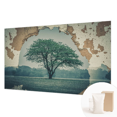 Bedruckte Vlies-Fototapete mit Motiv eines einsamen Baumes