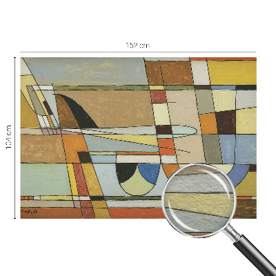 Vlies-Fototapete fürs Schlafzimmer mit geometrischem Muster für ein harmonisches Raumgefühl