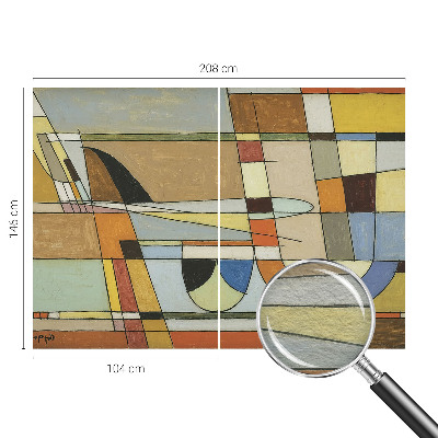 Vlies-Fototapete fürs Schlafzimmer mit geometrischem Muster für ein harmonisches Raumgefühl