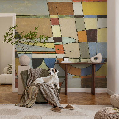 Vlies-Fototapete fürs Schlafzimmer mit geometrischem Muster für ein harmonisches Raumgefühl
