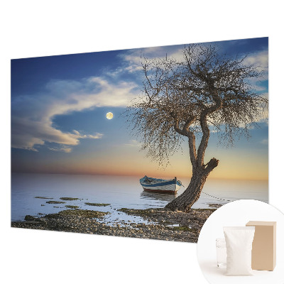 Vliestapete fürs Wohnzimmer mit einem Motiv einer friedlichen Landschaft