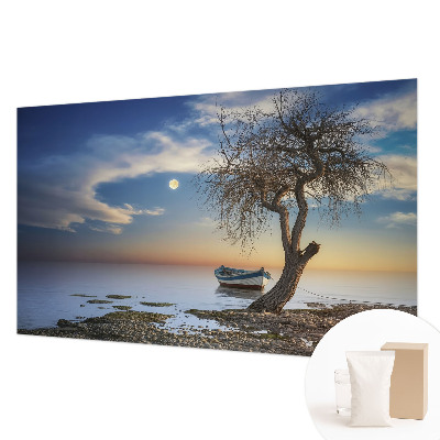 Vliestapete fürs Wohnzimmer mit einem Motiv einer friedlichen Landschaft