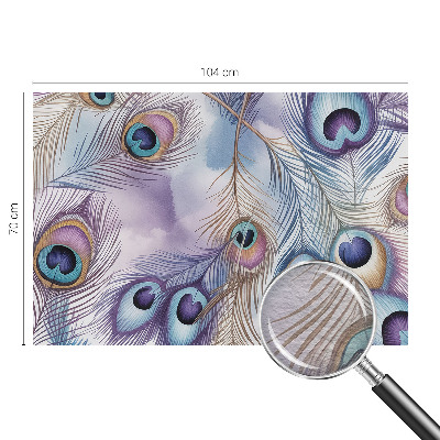 Moderne Vlies-Fototapete mit Pfauenfeder-Motiv