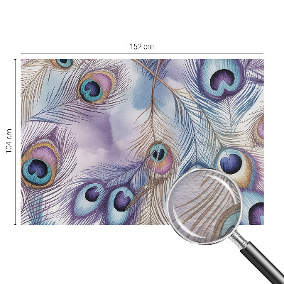 Moderne Vlies-Fototapete mit Pfauenfeder-Motiv