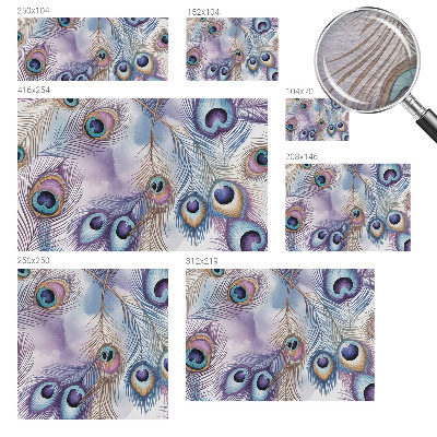 Moderne Vlies-Fototapete Pfauenfedern