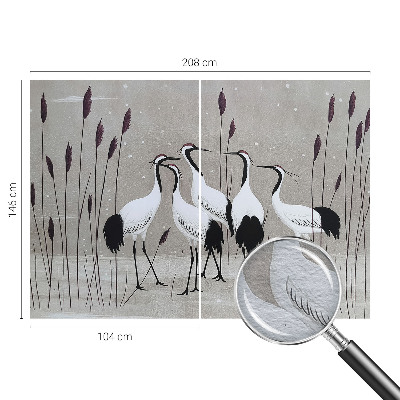 Wand-Fototapete Ein Kranichschwarm