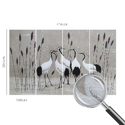 Wand-Fototapete Ein Kranichschwarm