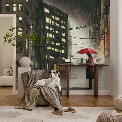 Fototapete nach Maß regnerische Stadt