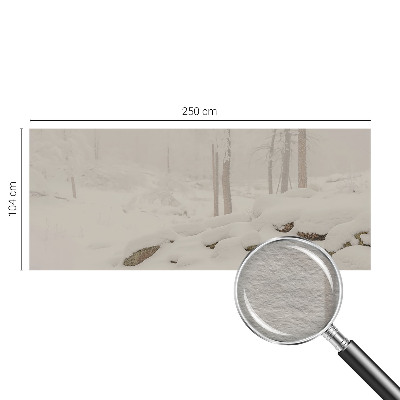 Wandtapete mit Motiv eines verschneiten Waldes