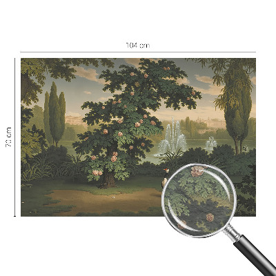 Fototapete fürs Wohnzimmer mit Motiv 'Naturgarten' für ein wohnliches Ambiente