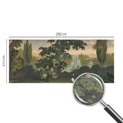 Fototapete fürs Wohnzimmer mit Motiv 'Naturgarten' für ein wohnliches Ambiente
