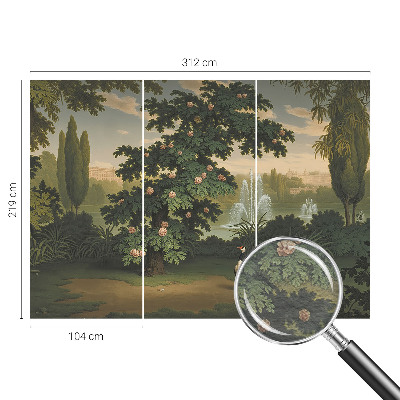 Fototapete fürs Wohnzimmer mit Motiv 'Naturgarten' für ein wohnliches Ambiente