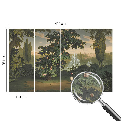 Fototapete fürs Wohnzimmer mit Motiv 'Naturgarten' für ein wohnliches Ambiente