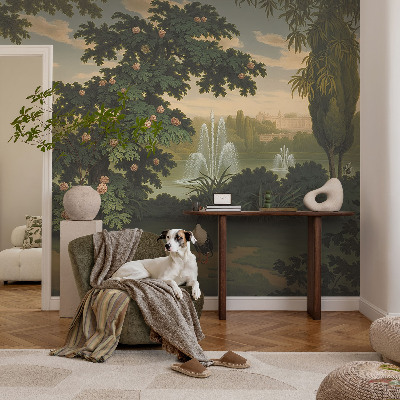 Fototapete fürs Wohnzimmer mit Motiv 'Naturgarten' für ein wohnliches Ambiente