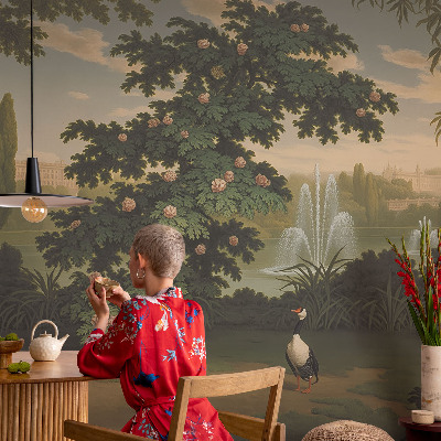 Fototapete fürs Wohnzimmer mit Motiv 'Naturgarten' für ein wohnliches Ambiente