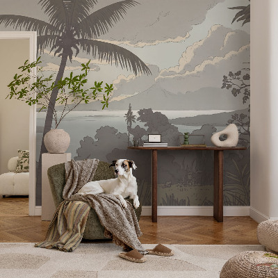 Dekorative Wand-Fototapete Exotische Landschaft