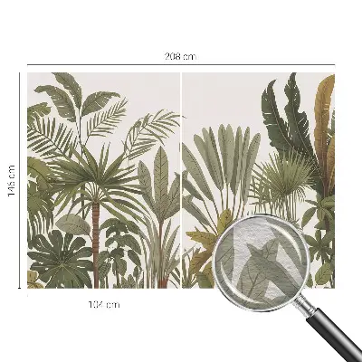 Vlies-Fototapete mit exotischem Blattmuster