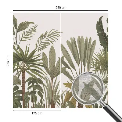 Vlies-Fototapete mit exotischem Blattmuster