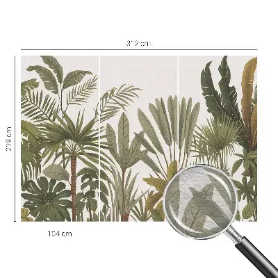 Vlies-Fototapete mit exotischem Blattmuster