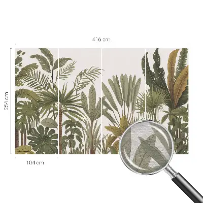 Vlies-Fototapete mit exotischem Blattmuster