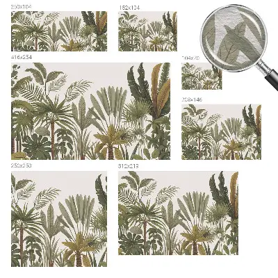 Vlies-Fototapete mit exotischem Blattmuster