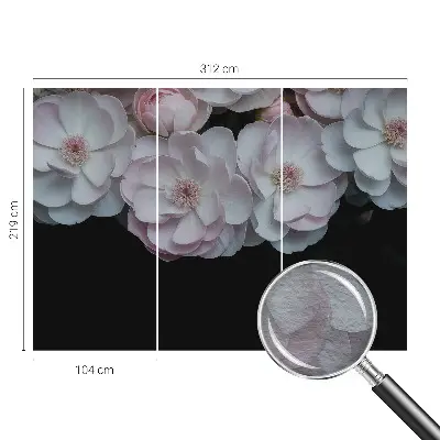 Fototapete mit zartem Blumenstrauß
