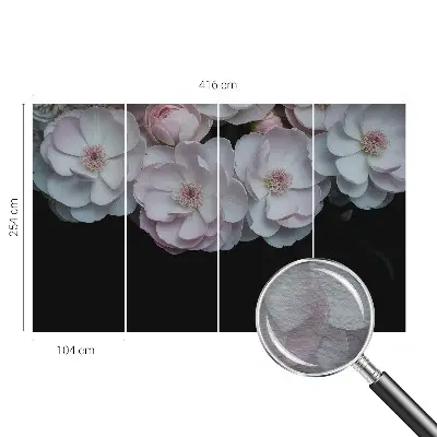 Fototapete mit zartem Blumenstrauß