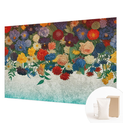 Vlies-Fototapete fürs Kinderzimmer mit bunten Blumen
